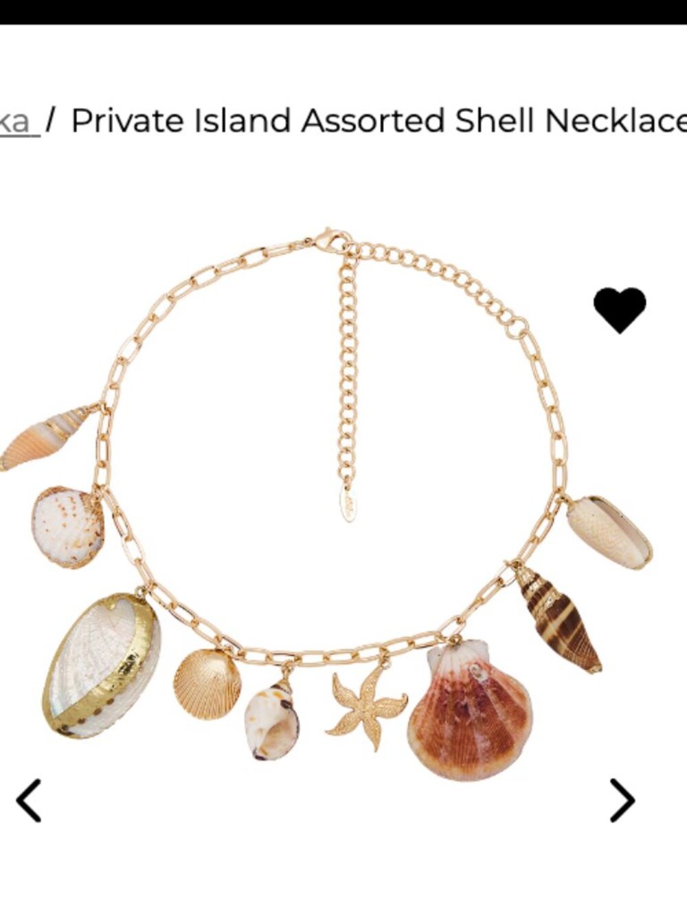 Worn once, perfect condition shell Necklace - brand Ettika from revolve